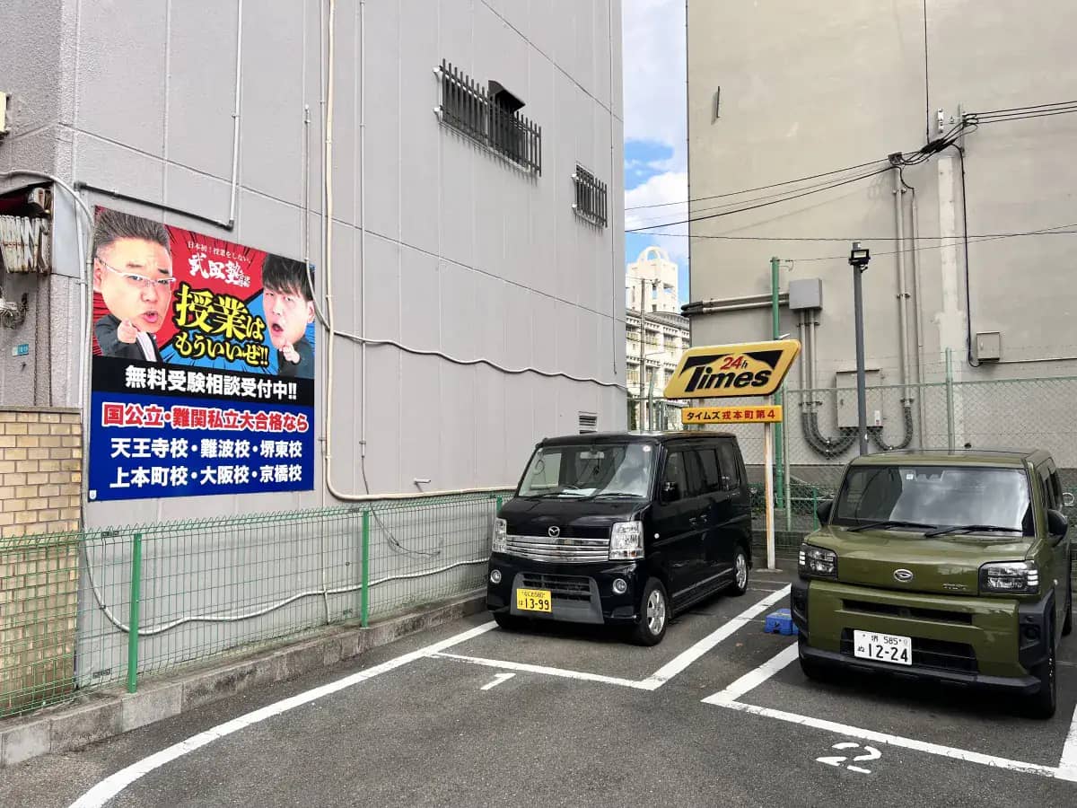 Huurauto geparkeerd bij een Japans landschap