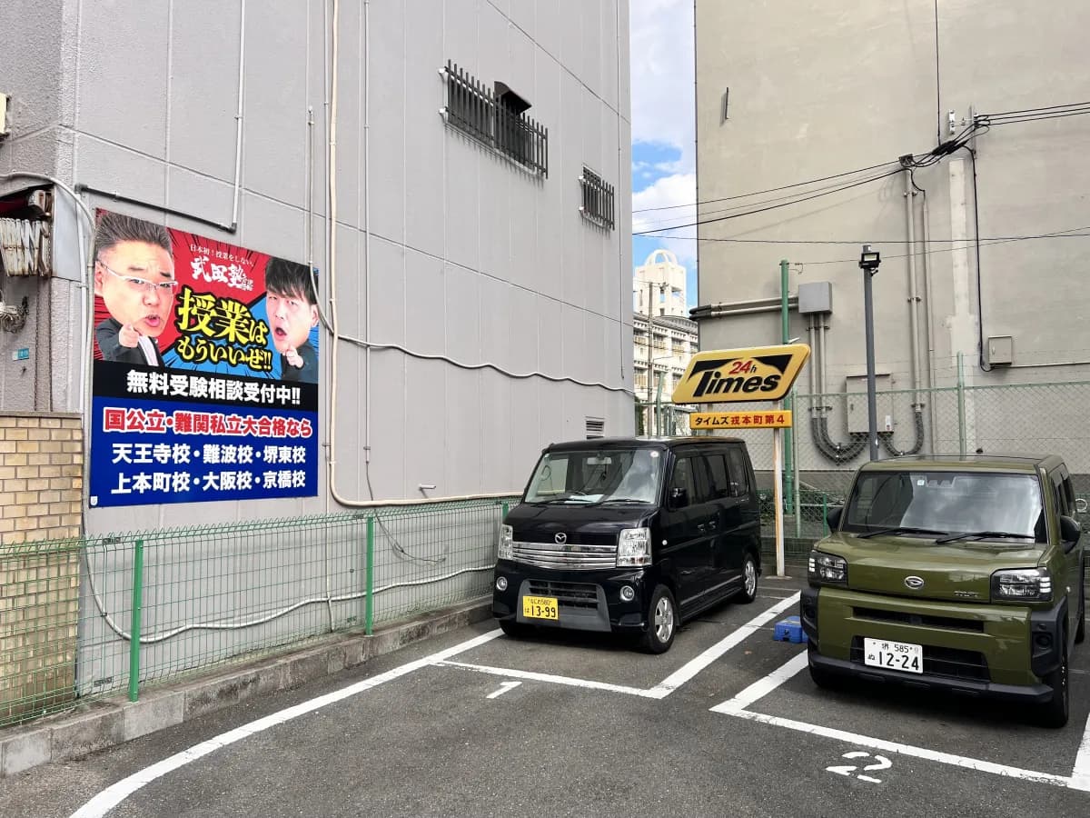 Huurauto geparkeerd bij een Japans landschap